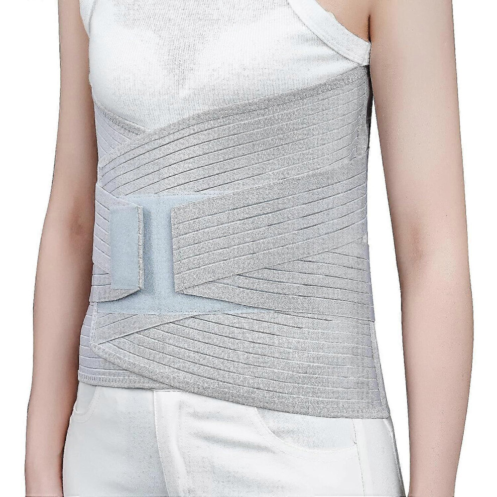 (As show, One size) Lumbar Support Back Brace, Abdominal Binder Lower Waist Support Belt, Breathable Back Support Belt Compression Wrap, Adjustable Wa