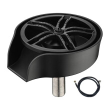 (13cmx14.5cm, Black) Baby Bottle Cleaner Glass Rinsers for Kitchen Sink Universal Glass Washer for Sink Automatic Cup Rinser for Dessert Shop Hotel
