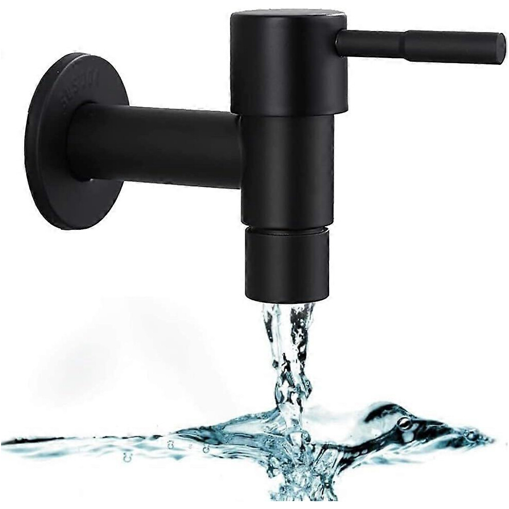 (As Show, One Size) Mop Pool Faucet, Stainless Steel Black Single Cold Faucet, Balcony Faucet, Quick Single Cold Faucet, Kitchen Sink Faucet Black, Fo 4633127111944