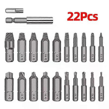 (Extractor Silver 22) 22/33Pcs Screw Extractor Drill Bit Set Magnetic Extension Bit Holder Damaged Screw Removal Tools Broken Head Screw Extractor