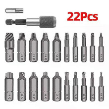 (Extractor Black 22) 22/33Pcs Screw Extractor Drill Bit Set Magnetic Extension Bit Holder Damaged Screw Removal Tools Broken Head Screw Extractor