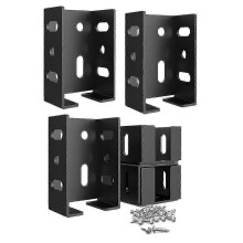 (As show, One size) Heavy Duty Carbon Steel Fence Bracket with Screws for Vinyl Fencing Panel to Post Connection Rail B