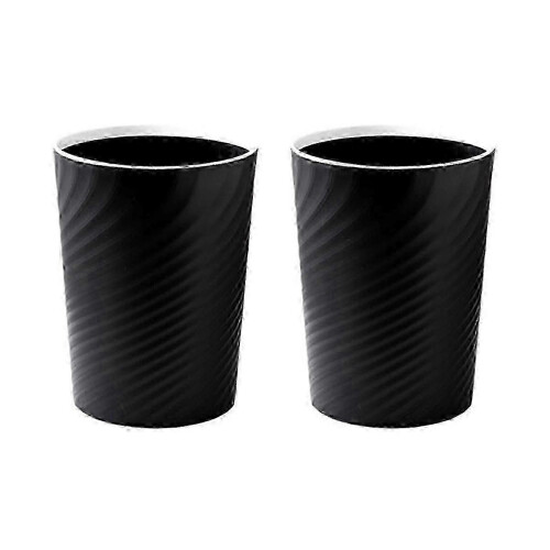 (As show, One size) Plastic Small Trash Can Wastebasket, Garbage Container Basket(black)