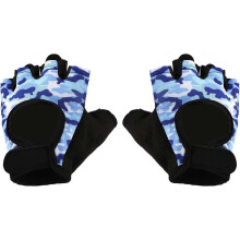 (As show, One size) Kids Half Finger Cycling Gloves Mittens Breathable Non Slip Fingerless Bike Riding Gloves Shockproof Sports Training Gloves UV Protection Outdoor Skat