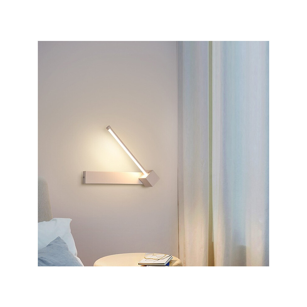 Applique Murale À Bande Moderne Blanc Chaud Applique Murale Led D'Intérieur Blanche Lampe Murale À Angle Réglable 3000K Pour Couloir, Salon