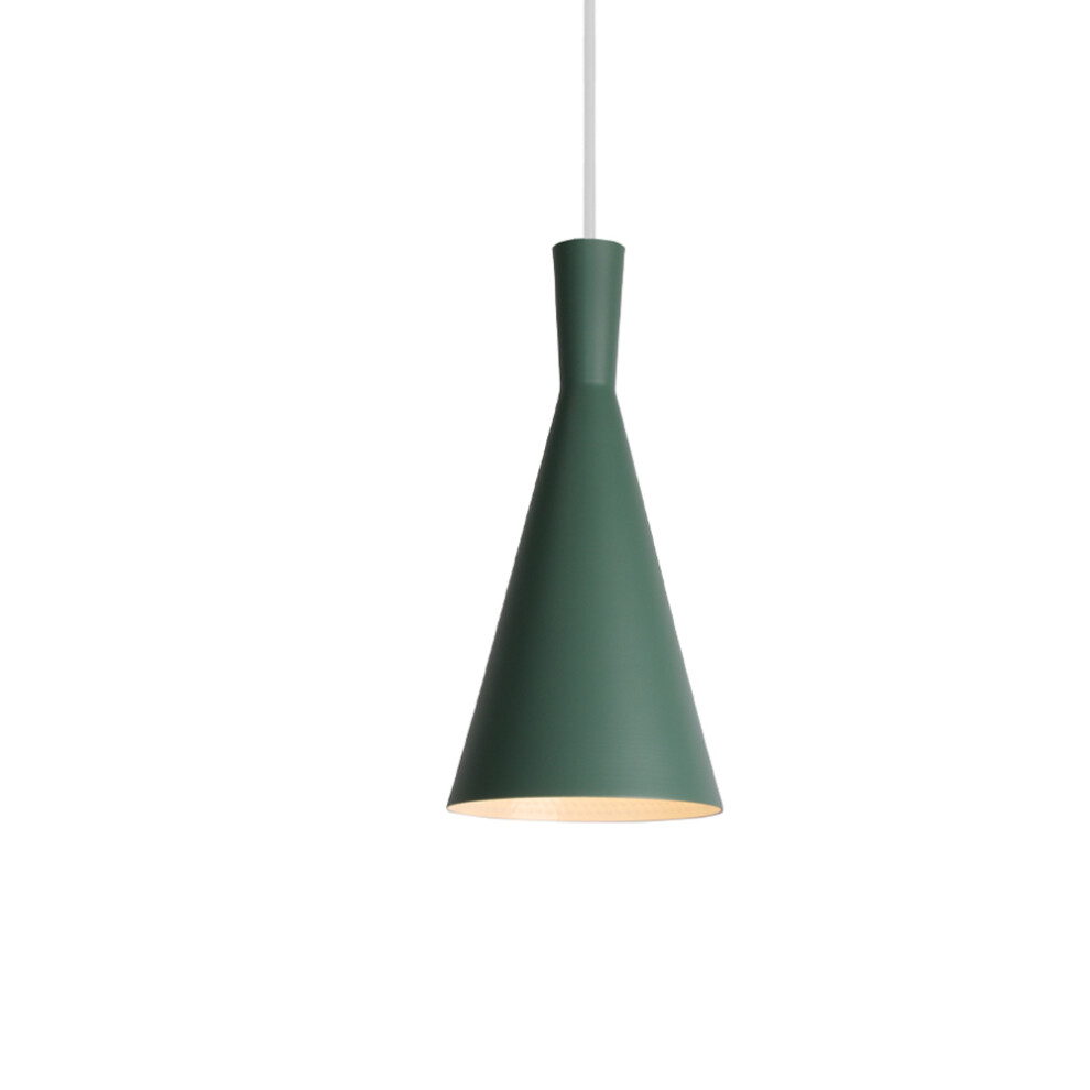 Lustre Minimaliste Vert Suspension Luminaire Créatif Rétro Suspension en Métal Plafonnier Moderne Intérieur