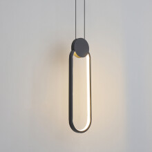 Creative Nordic Pendant Lamp Stylish Modern Pendant Light Led Minimalist (Black) Hanging Light Indoor Hanging Lamp Warm White for Bedroom Cafe Office