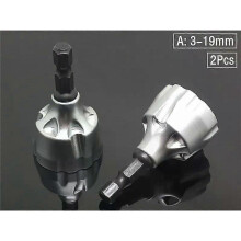(A-2Pcs 3-19mm) 3-19Mm Deburring External Chamfer Tool Stainless Steel Metal Drilling Tool Remove Burr Clean Bolt Tools Hex Tool Accessories