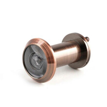 (16mm, Red bronze) 220 Degree Security Peek Wide Viewing Angle Safety Door Privacy Cover Camera House Anti-Theft Eye Video Door Peephole