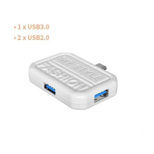 (BX3C) Cute USB Hub Type C To HDMI USB3.0 PD 60w Charger Multi Splitter Adapter Dock For Smartphones Laptops Computer PC Accessories