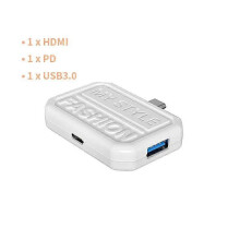 (BX3H) Cute USB Hub Type C To HDMI USB3.0 PD 60w Charger Multi Splitter Adapter Dock For Smartphones Laptops Computer PC Accessories