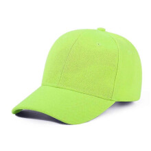 (Fluorescent green) Kids Snap Back Baseball Cap Solid Color Spring Summer Hip Hop Boy Hats Sun Caps Adjustable Breathable Outdoor Travel Kids Hats