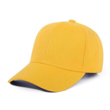 (Yellow) Kids Snap Back Baseball Cap Solid Color Spring Summer Hip Hop Boy Hats Sun Caps Adjustable Breathable Outdoor Travel Kids Hats