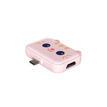 (BC3H Pink) Cute USB Hub Type C To HDMI USB3.0 PD 60w Charger Multi Splitter Adapter Dock For Smartphones Laptops Computer PC Accessories