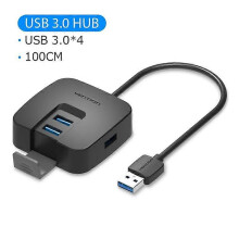 (CHB 100cm) Vention High Speed 4 Ports USB 2.0 Hub USB Port USB 3.0 HUB Portable OTG Hub USB Splitter for Apple Macbook Air Laptop PC Tablet