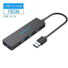 (CHK 15cm) Vention High Speed 4 Ports USB 2.0 Hub USB Port USB 3.0 HUB Portable OTG Hub USB Splitter for Apple Macbook Air Laptop PC Tablet