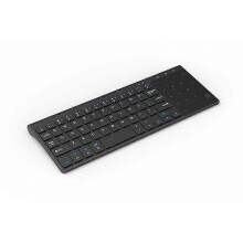 (Black) 2.4GHz Wireless Keyboard with Number Touchpad Mouse 2 In 1 Thin Numeric Keypad for Android Windows Desktop Laptop PC TV Box