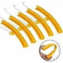 (As show, One size) PCS Rim Protector with Holes and Ropes,Rim Edge Protector 19.5cmX1.6cm Wheel Rim Protector Tool for Motorcycle(Orange) -Versailles