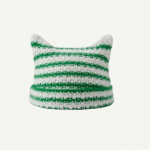 (Type 2) Harajuku Punk Gothic Knit Bonnet Cat Ear Little Devil Hat Millennium Ladies Kawaii Designer Winter Handmade Beanie Women Caps