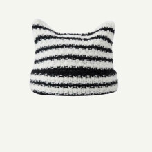 (Type 3) Harajuku Punk Gothic Knit Bonnet Cat Ear Little Devil Hat Millennium Ladies Kawaii Designer Winter Handmade Beanie Women Caps