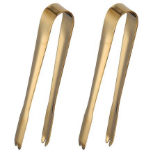 (As show, One size) Ice tongs, 2pcs Small Tongs, for Ice Bucket Ice Sugar Cubes Coffee Bar Food Serving