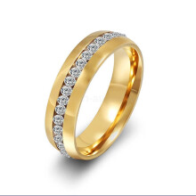 (12, Gold) Men/Women Couple Stainless Steel Wedding Rings Titanium Engagement Band 5-13 Hot