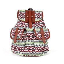 (Color 6) Women Printing Backpack Canvas School Bags For Teenagers Large Shoulder Bag Weekend Travel Rucksack High Quality