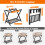 2 Tier Luggage Rack Folding Suitcase Stand Suitcase Holder 3
