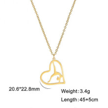 (heart gold) Unift Dancer Gymnast Gymnastics Necklace for Women Girl Sports Pendant Fashion Stainless Steel Jewelry Gymnasts Birthday Gift