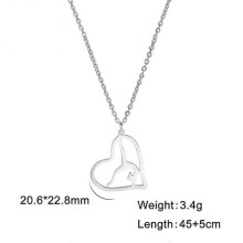 (heart steel) Unift Dancer Gymnast Gymnastics Necklace for Women Girl Sports Pendant Fashion Stainless Steel Jewelry Gymnasts Birthday Gift