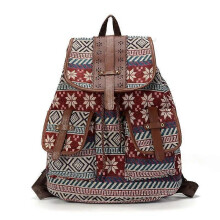 (Color 3) Women Printing Backpack Canvas School Bags For Teenagers Large Shoulder Bag Weekend Travel Rucksack High Quality