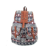 (Color 7) Women Printing Backpack Canvas School Bags For Teenagers Large Shoulder Bag Weekend Travel Rucksack High Quality