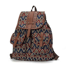 (Color 4) Women Printing Backpack Canvas School Bags For Teenagers Large Shoulder Bag Weekend Travel Rucksack High Quality
