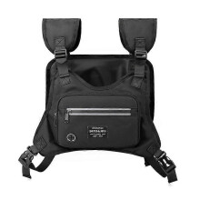 (Style one Rig Bag) Fashion Tactical Chest Bags For Woman Functional Bullet Hip Hop Vest Streetwear Bags Unisex Black Chest Rig Bag Nylon Waist Pack