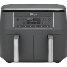 Ninja DZ300UK Dual Zone 7.6L Air Fryer – Grey | 6-in-1 Cooking with SYNC & MATCH Technology