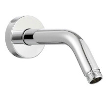 (Chrome(.165)) SUS304 Stainless Steel Shower Arm Wall Mounted Round Shower Arm for Fixed Shower Head Chrome Black Shower Accessory
