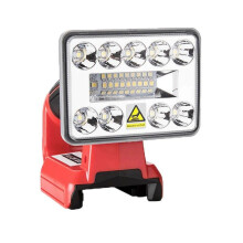 (For Milwaukee) 3 Inch 9W LED Work Light Flashlight Torch Spotlight Outdoor Emergency Lamp for Milwaukee/Dewalt/Makita/Bosch 18V Li-ion Battery