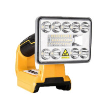 (For Dewalt) 3 Inch 9W LED Work Light Flashlight Torch Spotlight Outdoor Emergency Lamp for Milwaukee/Dewalt/Makita/Bosch 18V Li-ion Battery