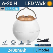 (white 2400mAh) Smiling Shark Camping Light Super Bright Tent Light Rechargeable Waterproof Camping lantern for Camping BBQ Outdoor