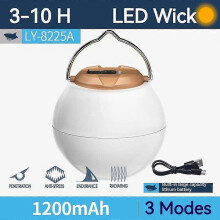 (white 1200mAh) Smiling Shark Camping Light Super Bright Tent Light Rechargeable Waterproof Camping lantern for Camping BBQ Outdoor
