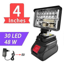 (4IN 30LED 48W) 3/4/5/8Inch Led Light Suitable Various Makita Portable Spotlights Cordless Outdoor Work Fishing Handheld Emergency Tool Light