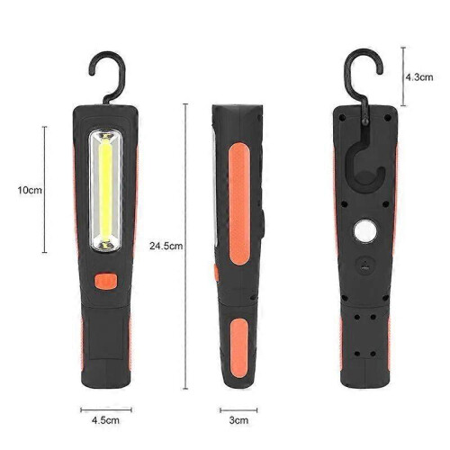 (B) COB led work light cob floodlight 2000mAh rechargeable lamp led portable magnetic light hook waterproof glare flashlight 2