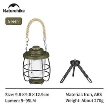 (Green) Naturehike Camping Portable Lightweight Waterproof Tent Hanging Lamp Ultralight 80h High Endurance Atmosphere Lighting Lantern
