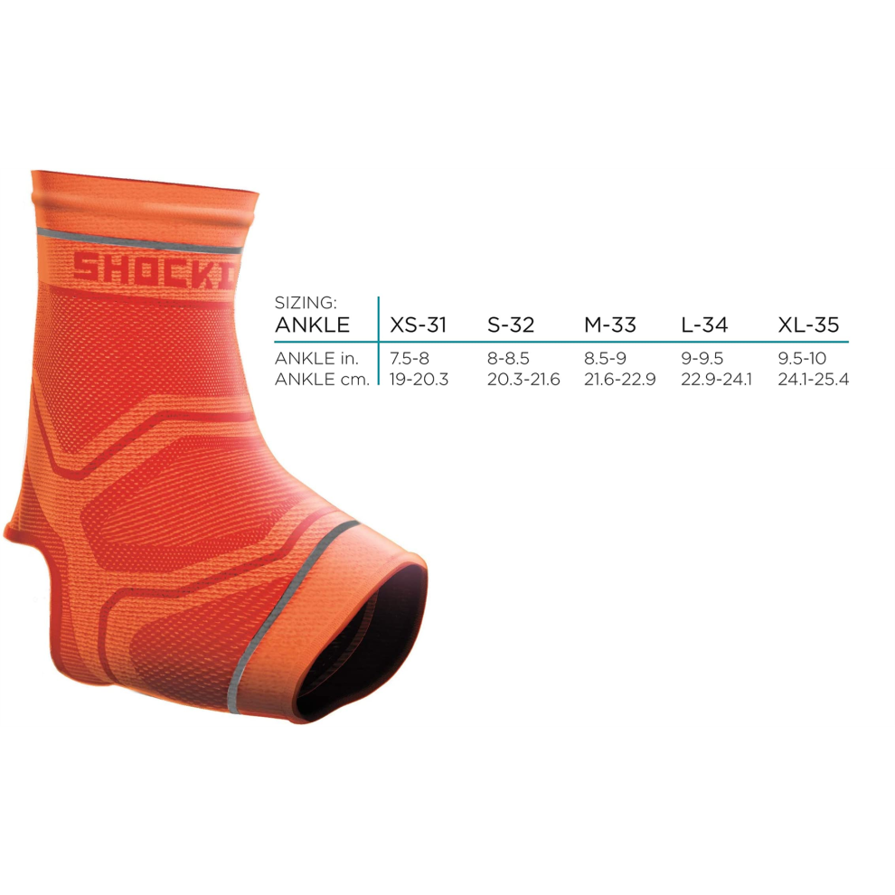 Photos - Braces / Splint / Support Shock Doctor (M) Ankle Support  Compression Orange Level 2 - New 