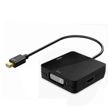 (as the show(.110)) 3 in 1 Mini DP Display Port to HDMI-compatible VGA DVI Adapter Mini DP Cable Converter for MacBook Pro Air Mini Display Port