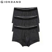 (XXL, 06Gray) Giordano Men Underwear Solid Cotton Boxer Briefs Panties For Man Homme Vetement Famous Brand Boxers Underpants Interior