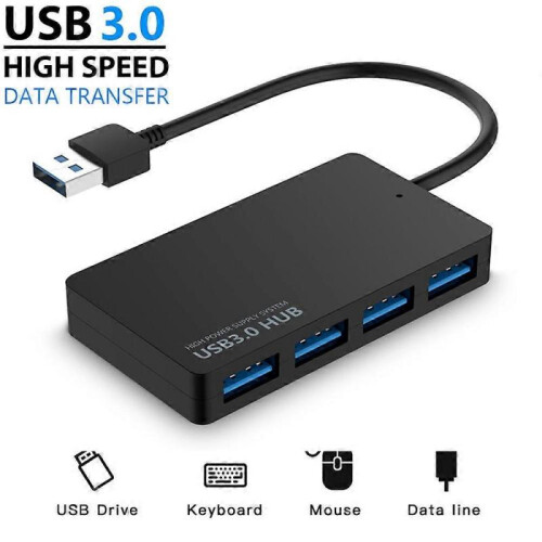 (USB 2.0 Hub White(.490)) 1pc High Speed USB 2.0/3.0 HUB Multi USB Splitter 4 Ports Expander Multiple USB Expander Computer Accessories For Laptop PC 1