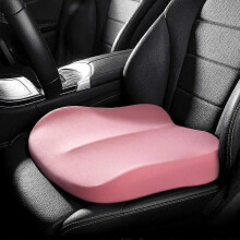 (Pink) Car Seat Booster Cushion Raised Cushion Driver's Seat Thickened Memory Foam Breathable Auto Height Seat Protector Protection Mat