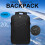 (black) Unisex Waterproof  Cabin Flight Backpack Travel School Shoulder Bag 1