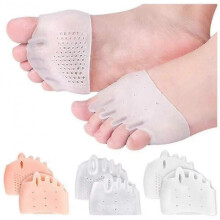 (Transparent) Five-hole Metatarsal Pads, Breathable Toe Separators For Foot Pain - Ri